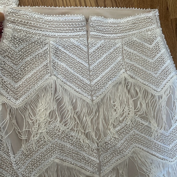 Lulu's Ivory Fringe Skirt Set - Picture 6 of 7